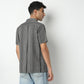 Regular Fit Striped Camp Collar Regular Length Shirt