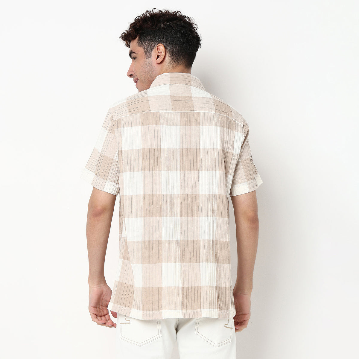 Checkered Cotton Fabric Shirt