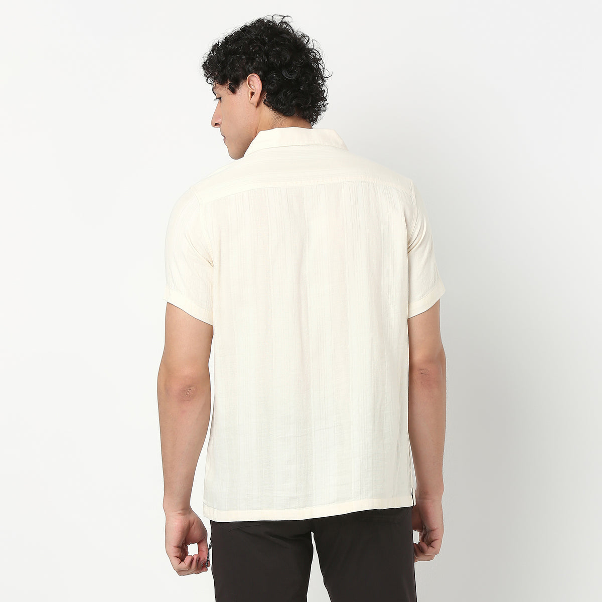 Mens Solid Cuban Shirt