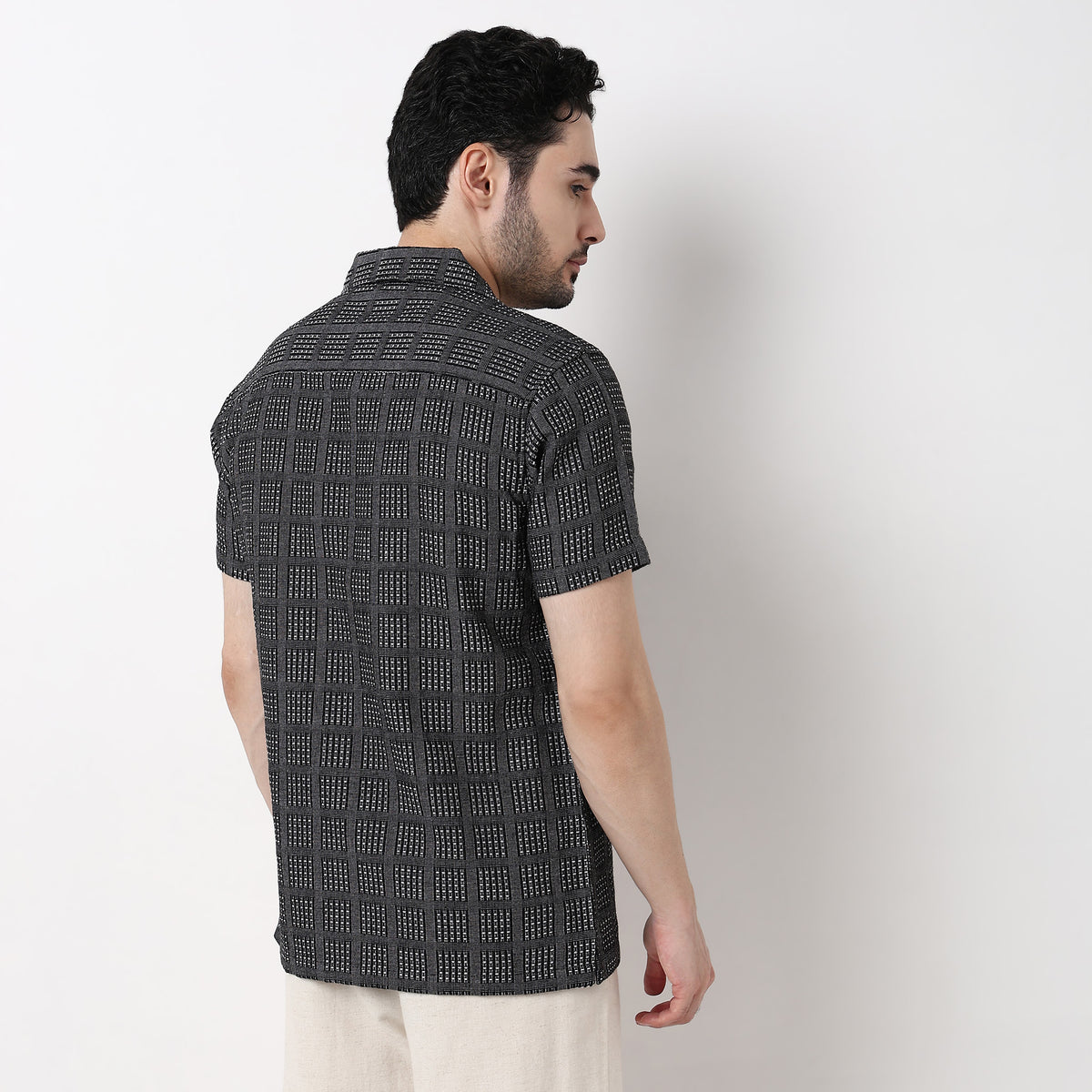 Mens Solid Cuban Shirt