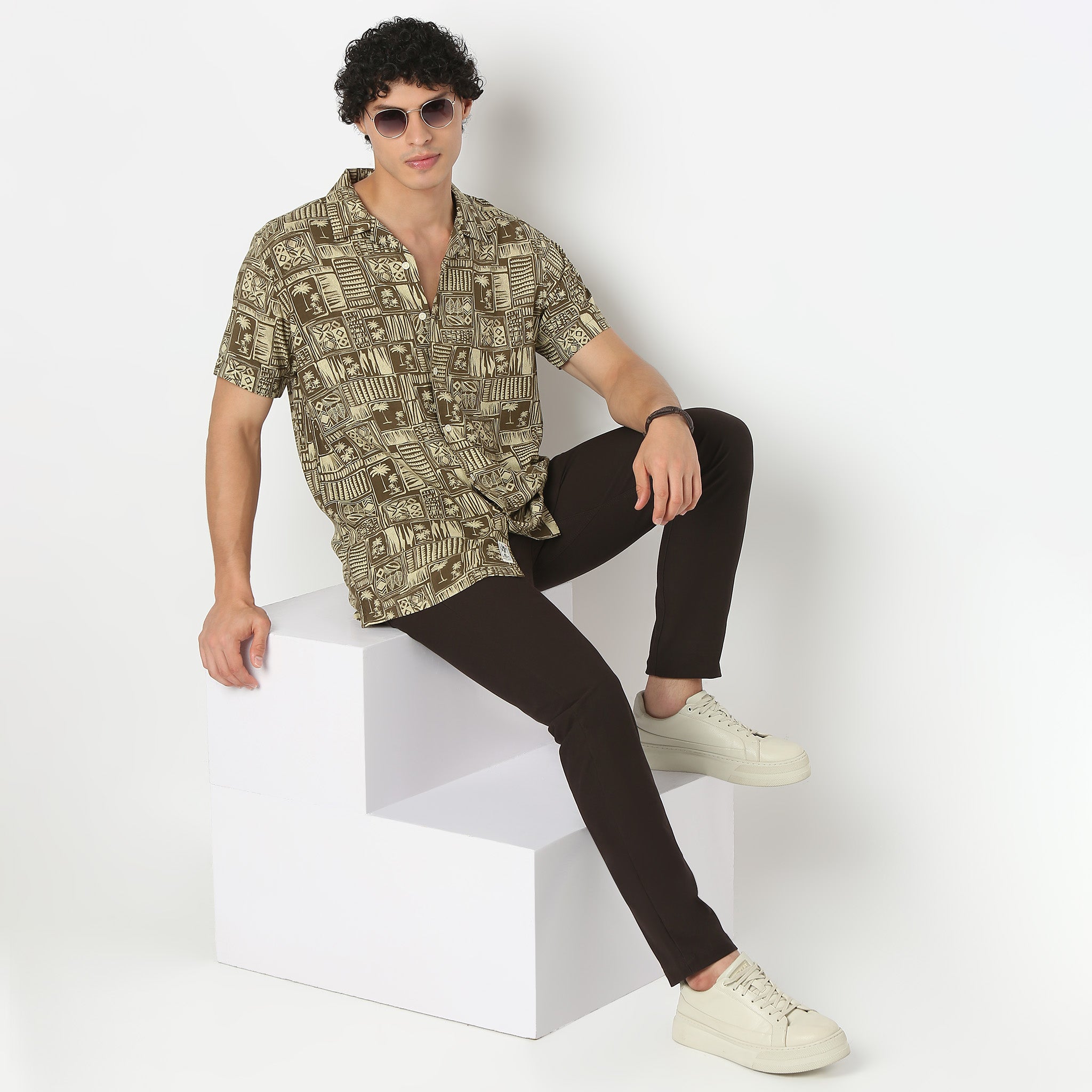 Camp Collar Printed Shirt