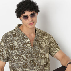 Camp Collar Printed Shirt