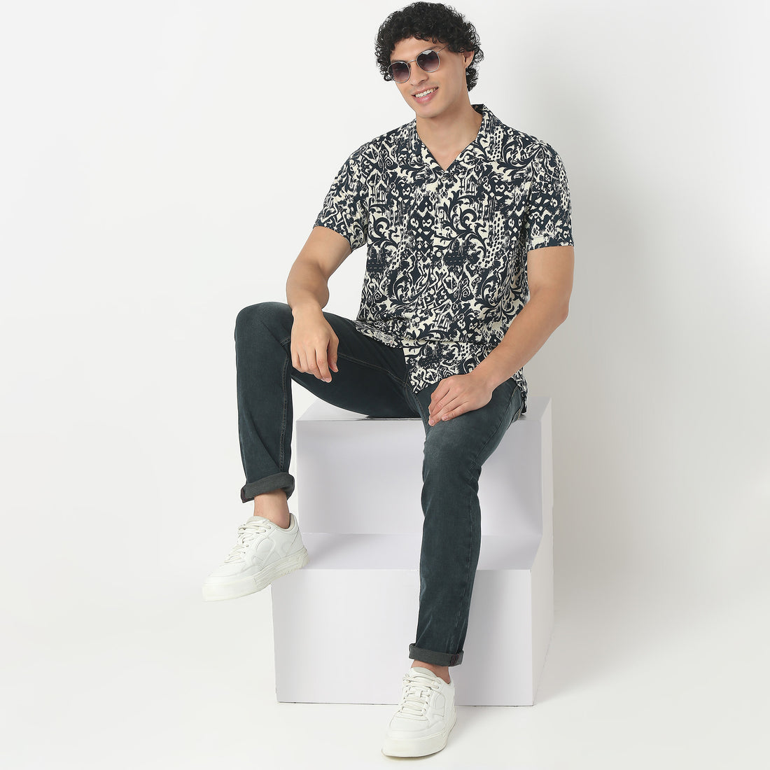 Camp Collar Printed Shirt