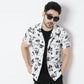 Regular Fit Printed Camp Collar Shirt