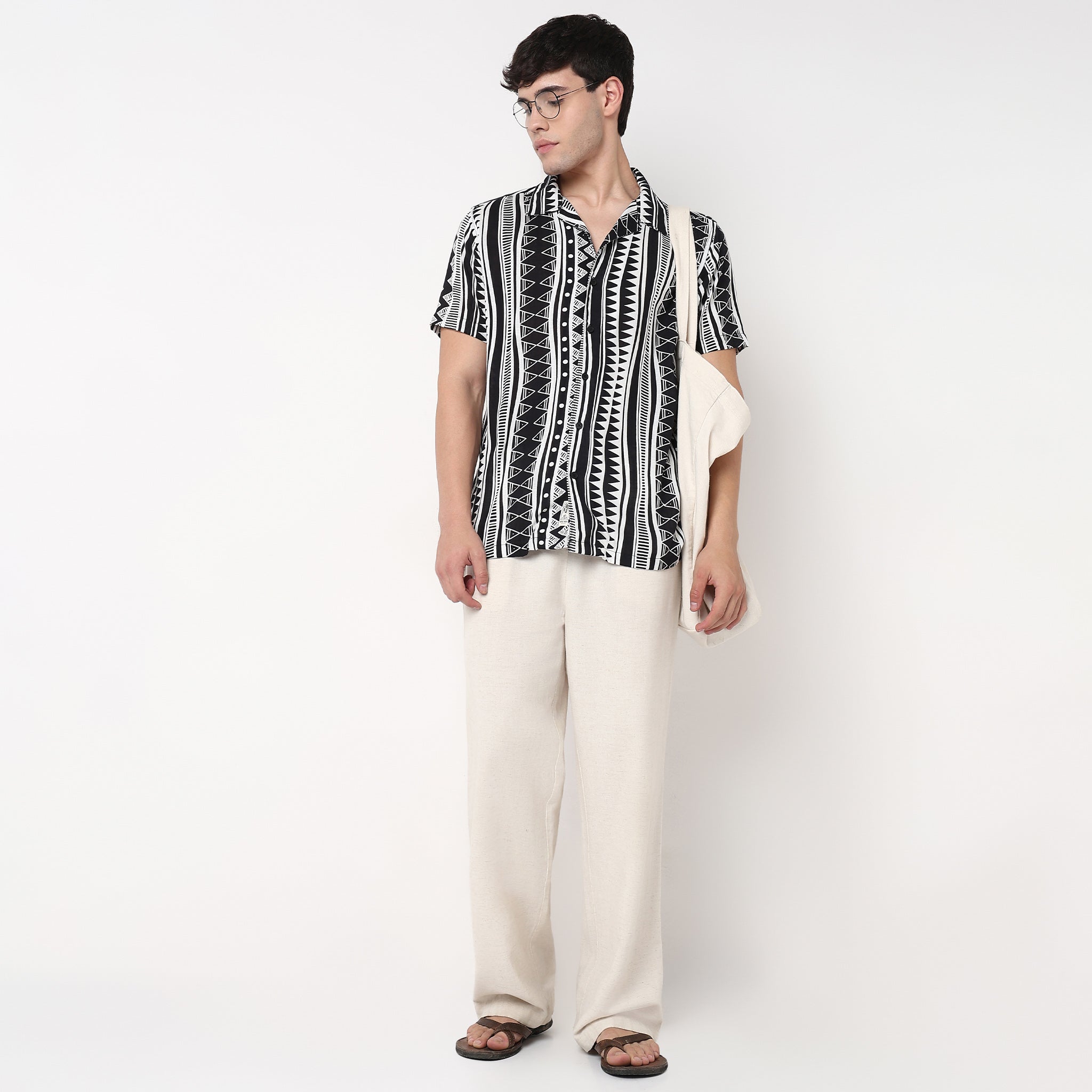 Cotton Textured Cuban Shirt