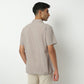 Regular Fit Solid Camp Collar Shirt
