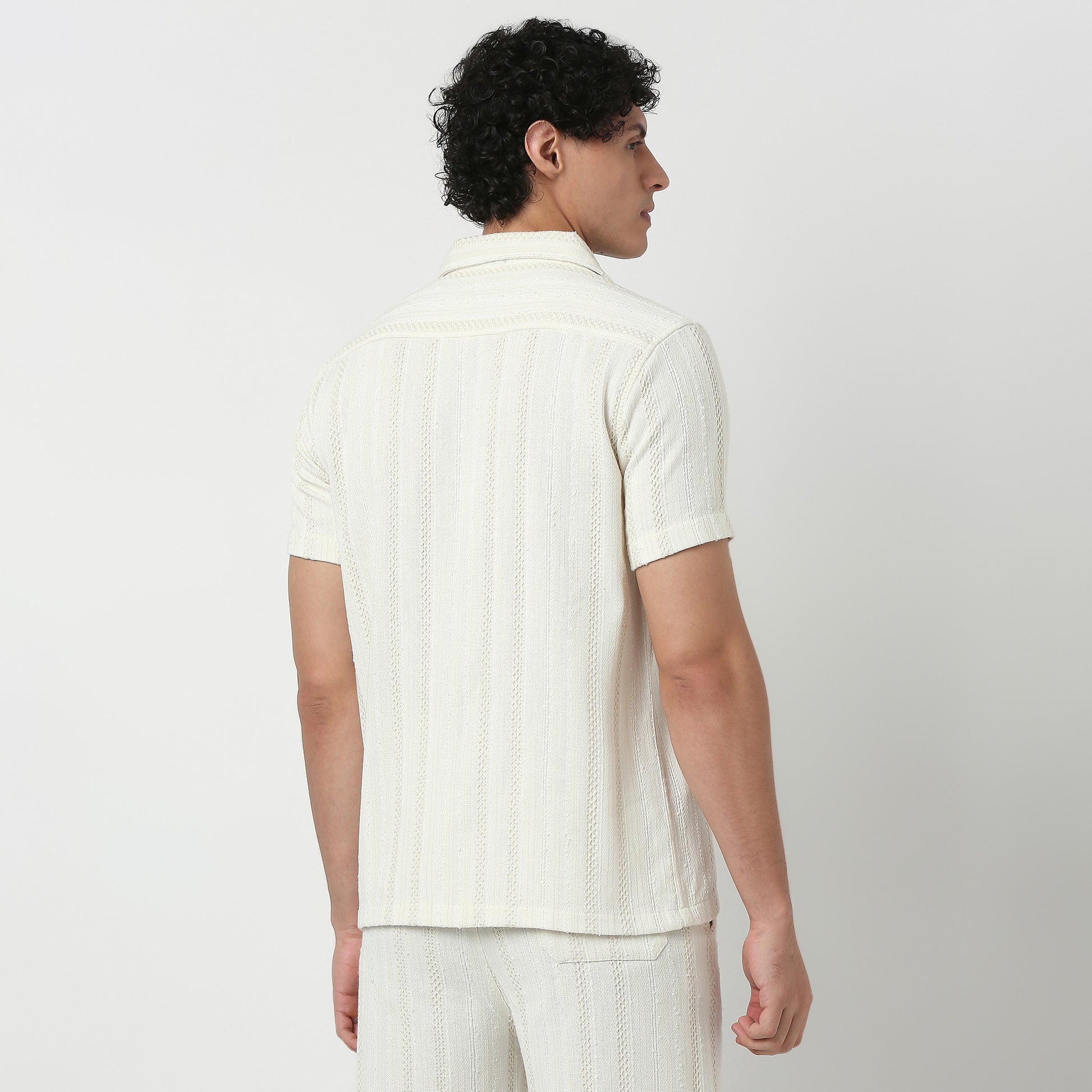 Mens Solid Cuban Shirt