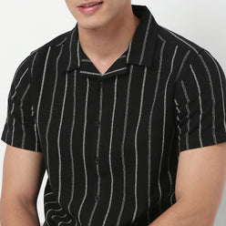 Mens Yarn Dyed Cuban Shirt