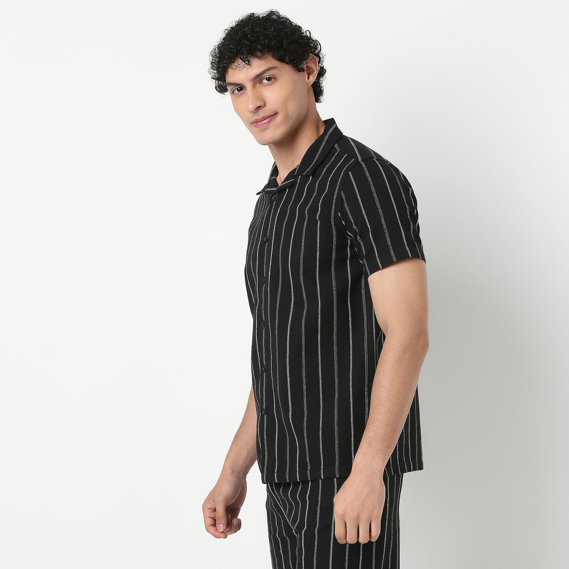 Mens Yarn Dyed Cuban Shirt