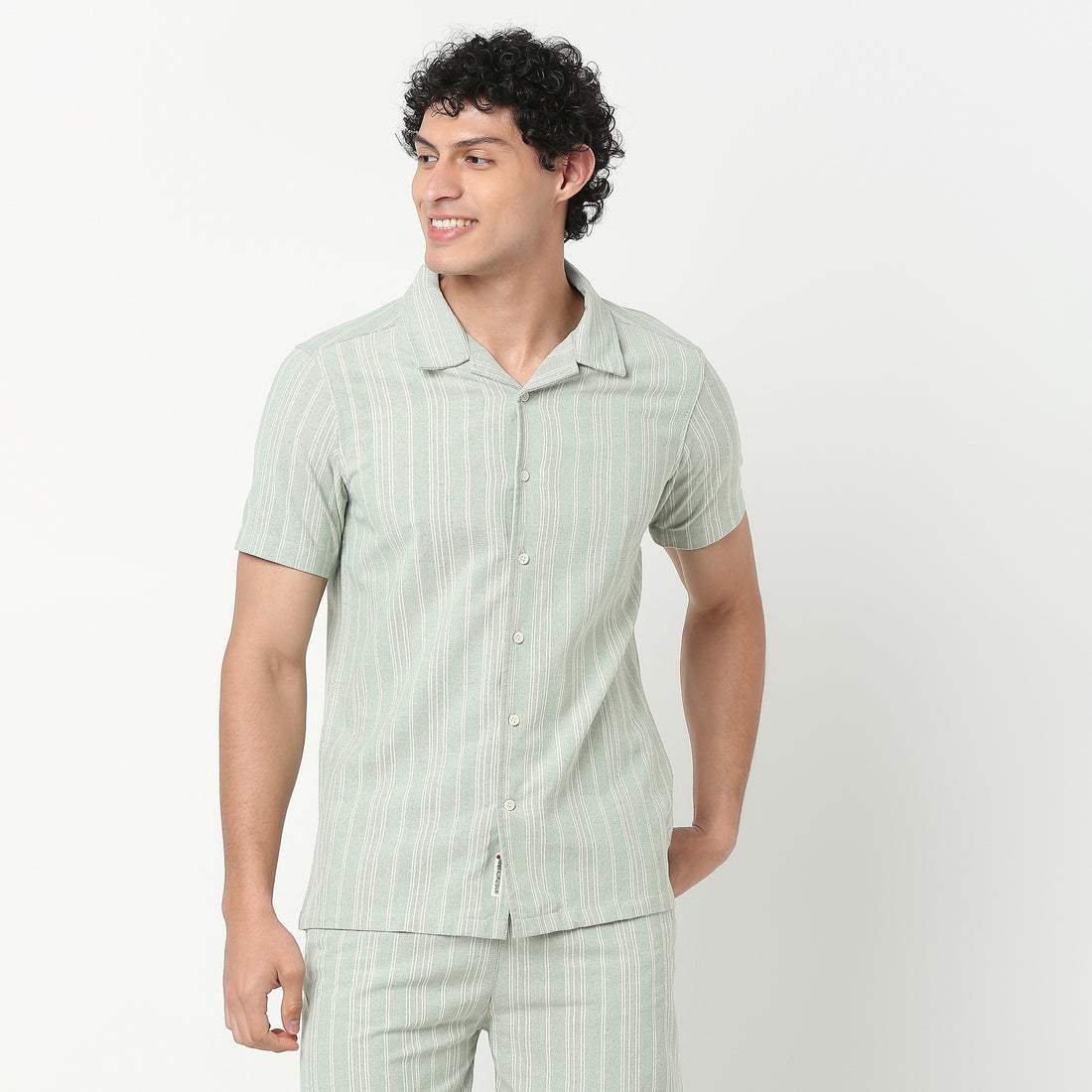Mens Yarn Dyed Cuban Shirt