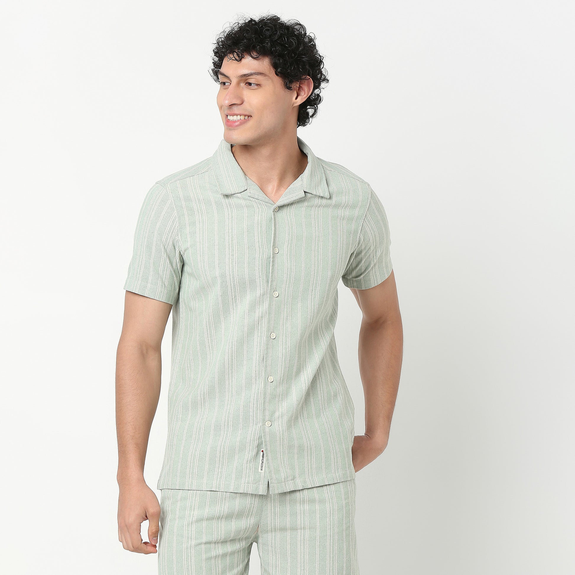 Mens Yarn Dyed Cuban Shirt