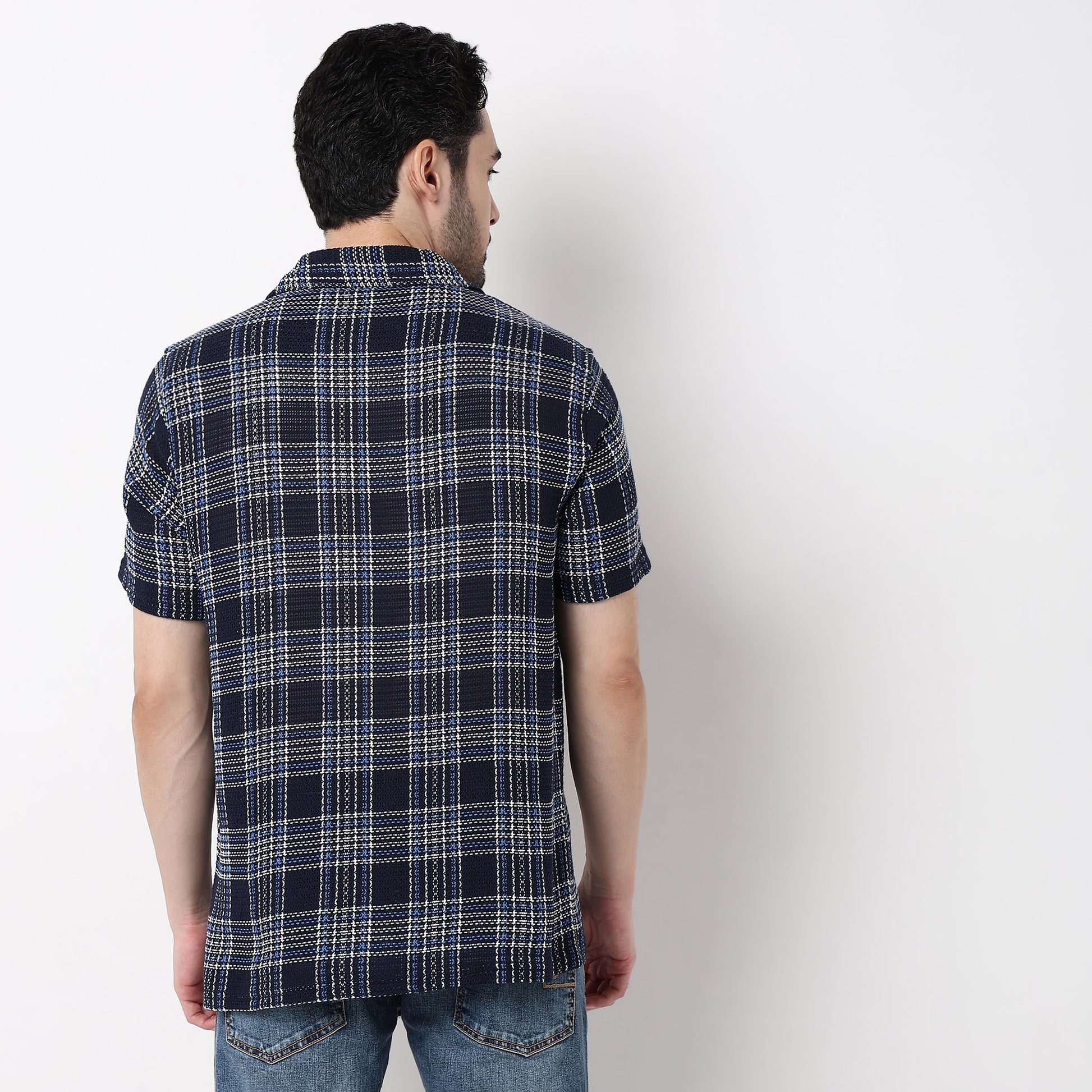 Mens Yarn Dyed Cuban Shirt