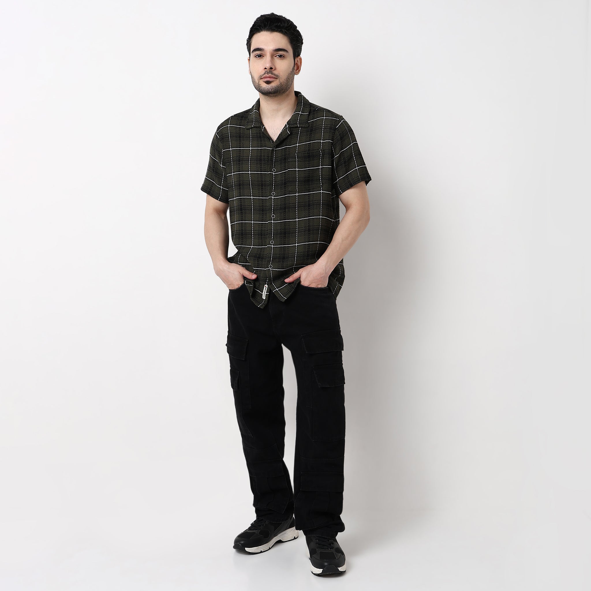 Mens Yarn Dyed Cuban Shirt