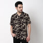 Mens Textured Printed Cuban Shirt