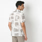 Lininᵉˣ - Linen Enriched Fine Natural Blend Shirts Printed Half Sleeve Camp Collar