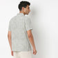 Lininᵉˣ - Linen Enriched Fine Natural Blend Shirts Printed Half Sleeve Camp Collar