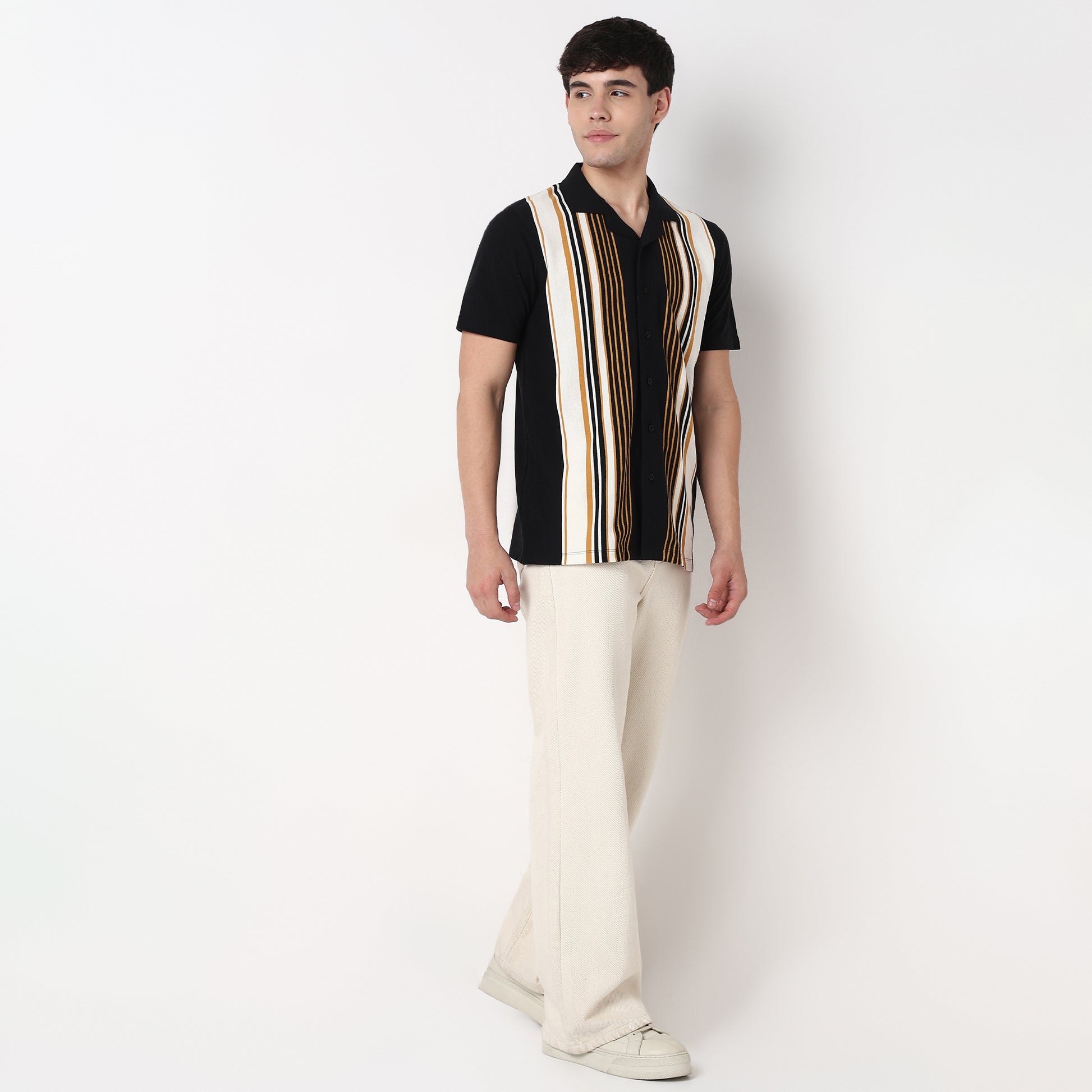 Striped University Cuban Shirt