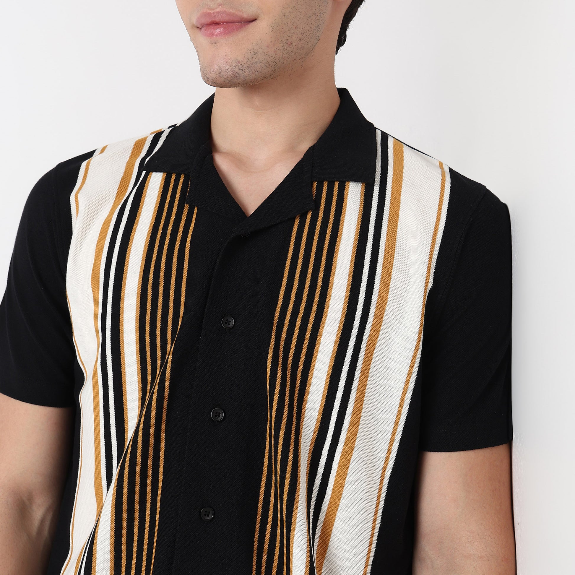 Striped University Cuban Shirt