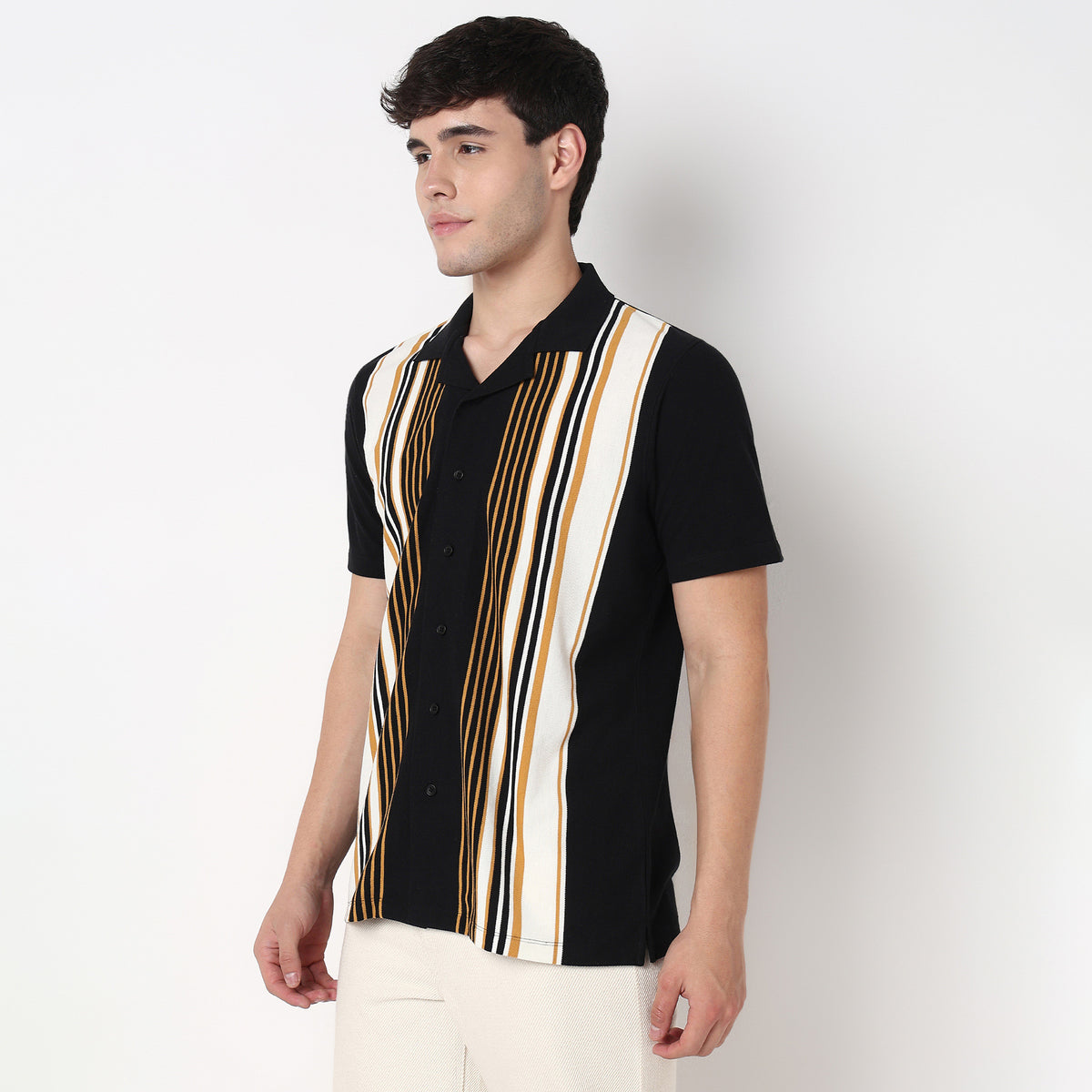 Striped University Cuban Shirt
