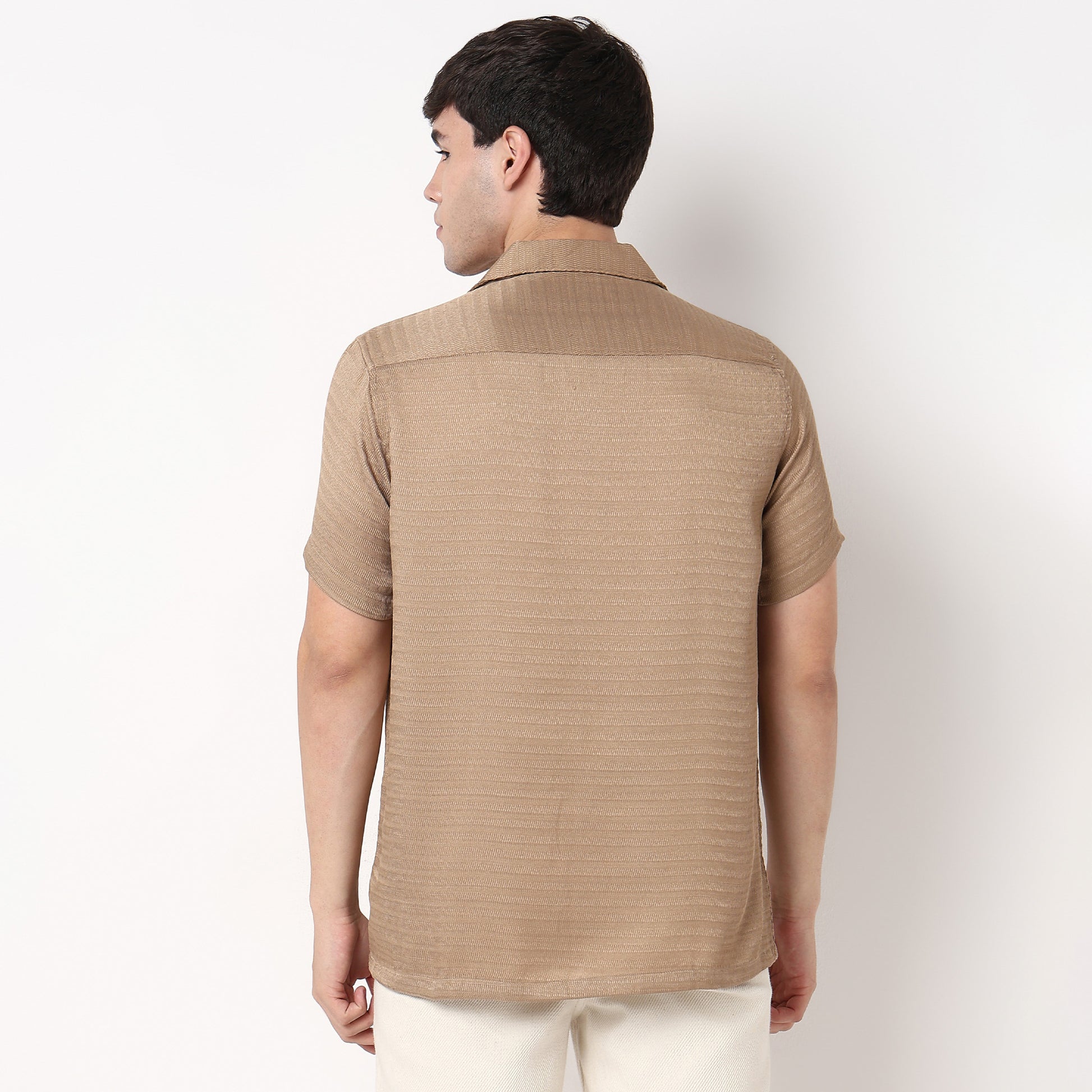 Cotton Solid Cuban Shirt