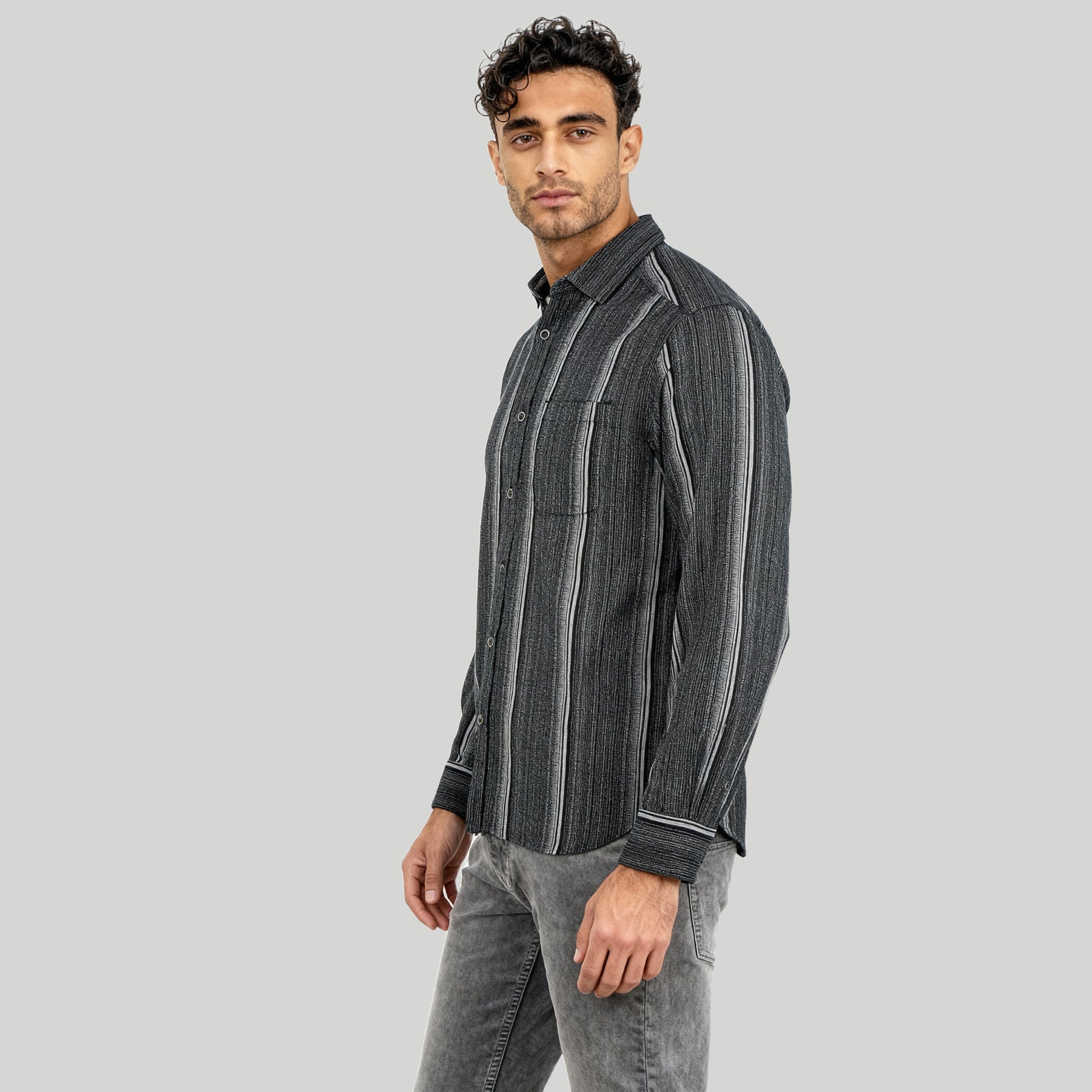 Cotton Striped Cuban Shirt