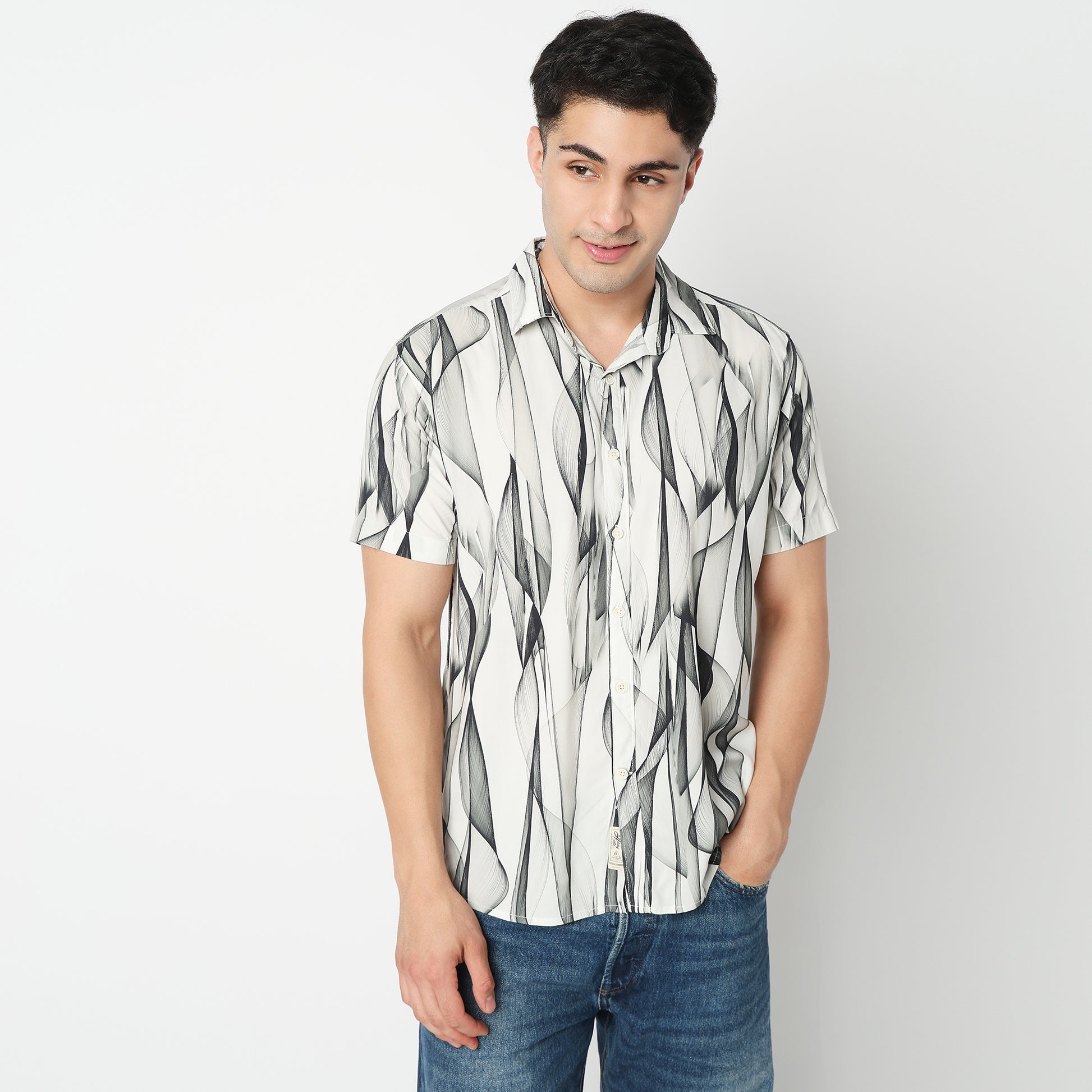 Floral Half Sleeve Retreat Shirt 