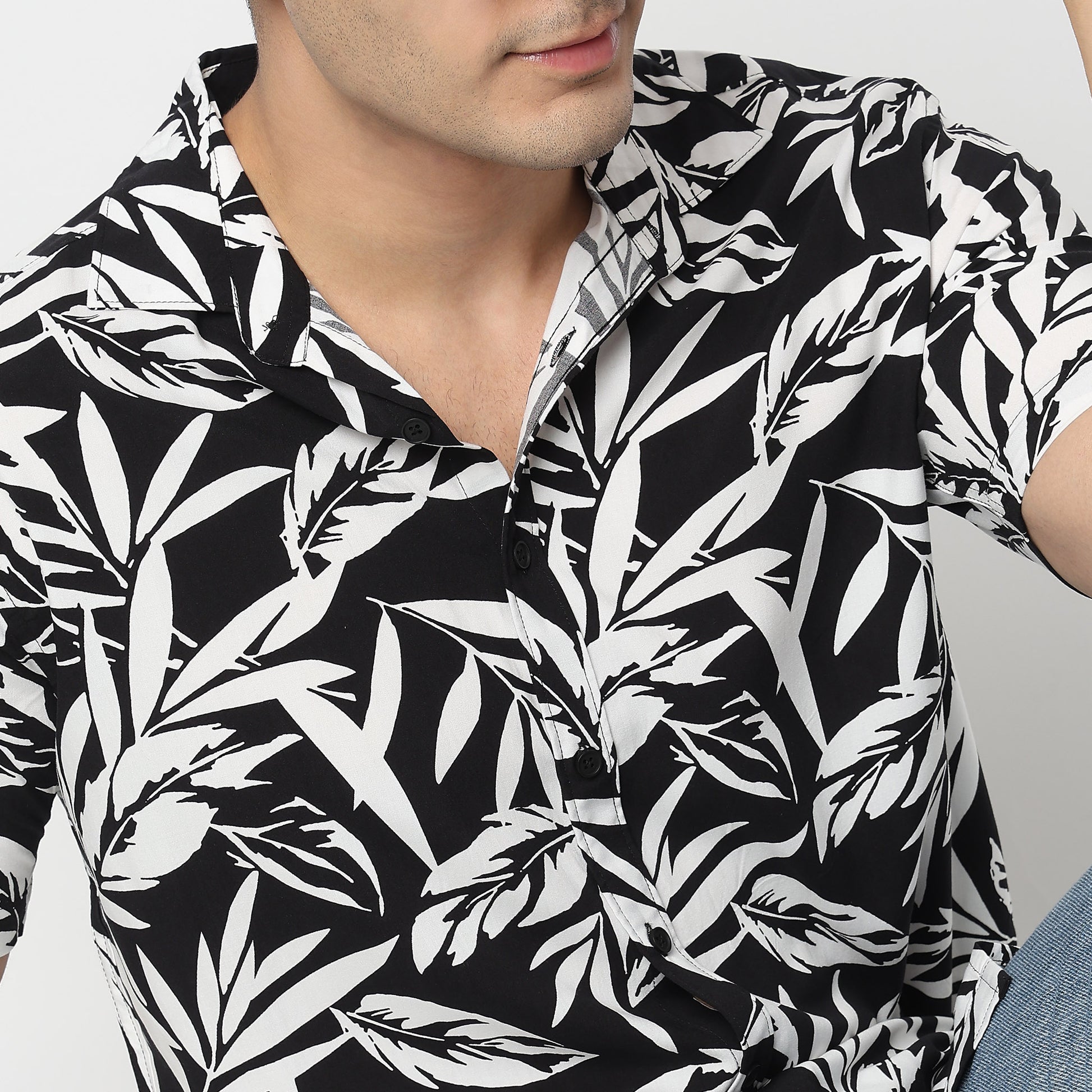 Floral Half Sleeve Retreat Shirt 