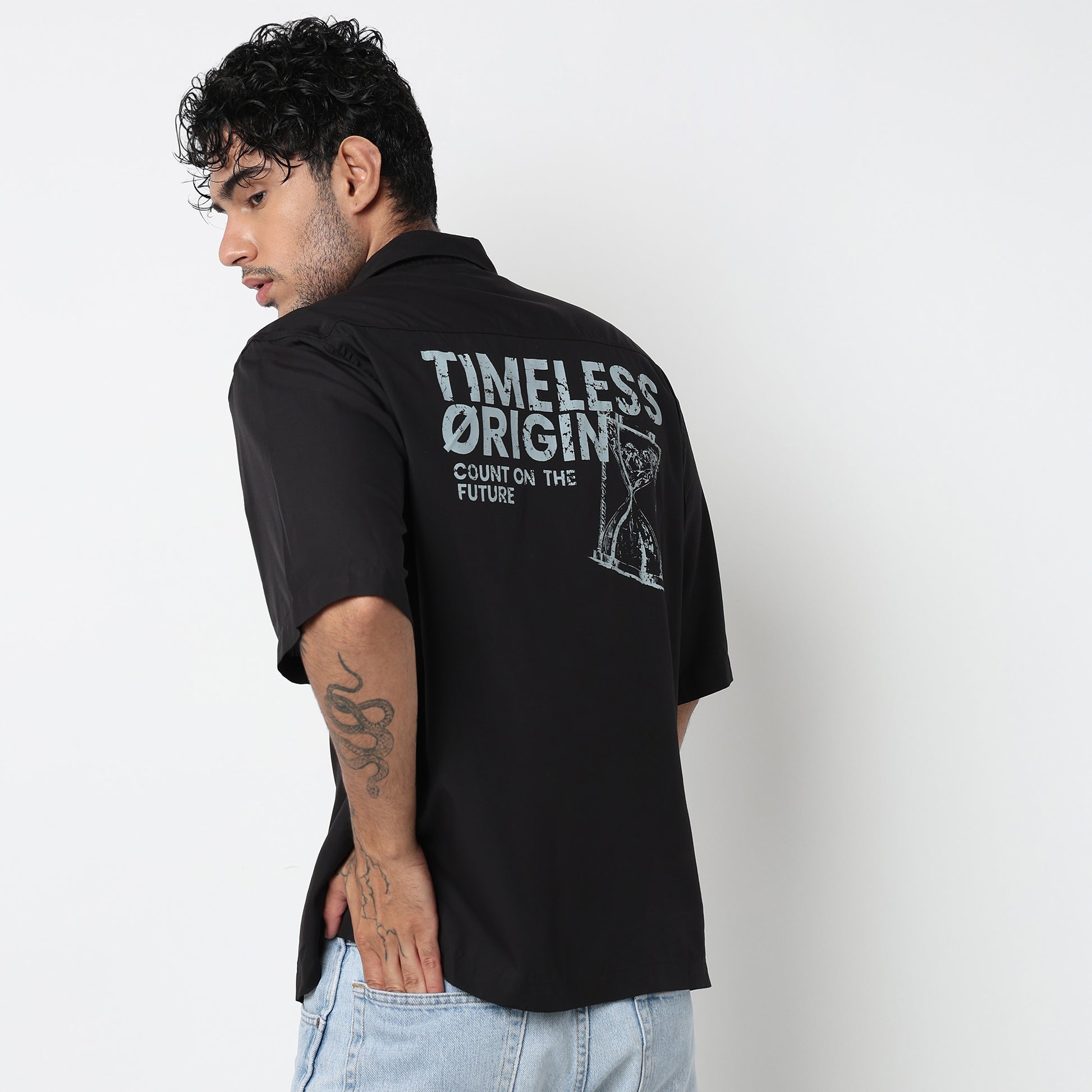 Cotton Solid Cuban Shirt