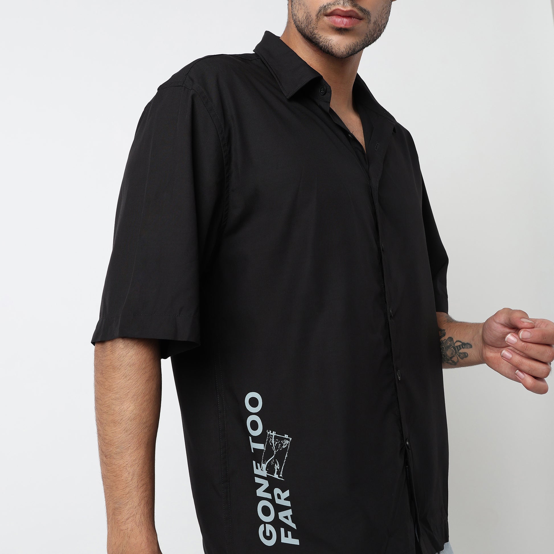 Cotton Solid Cuban Shirt