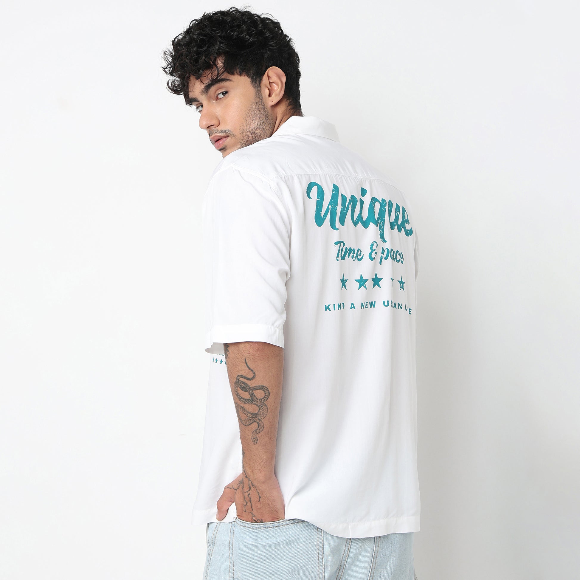 Cotton Solid Cuban Shirt