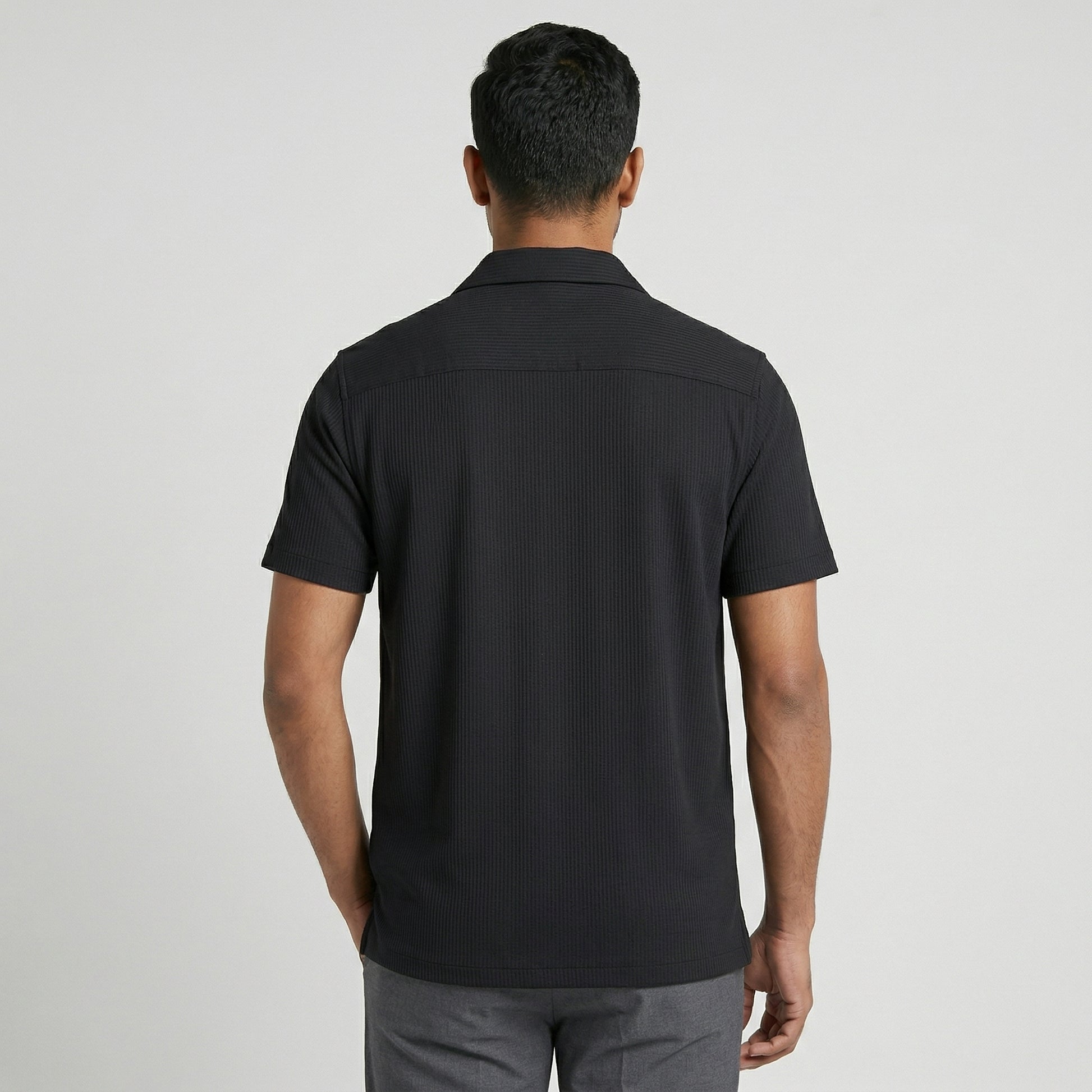 Half Sleeve Solid Cuban Shirt