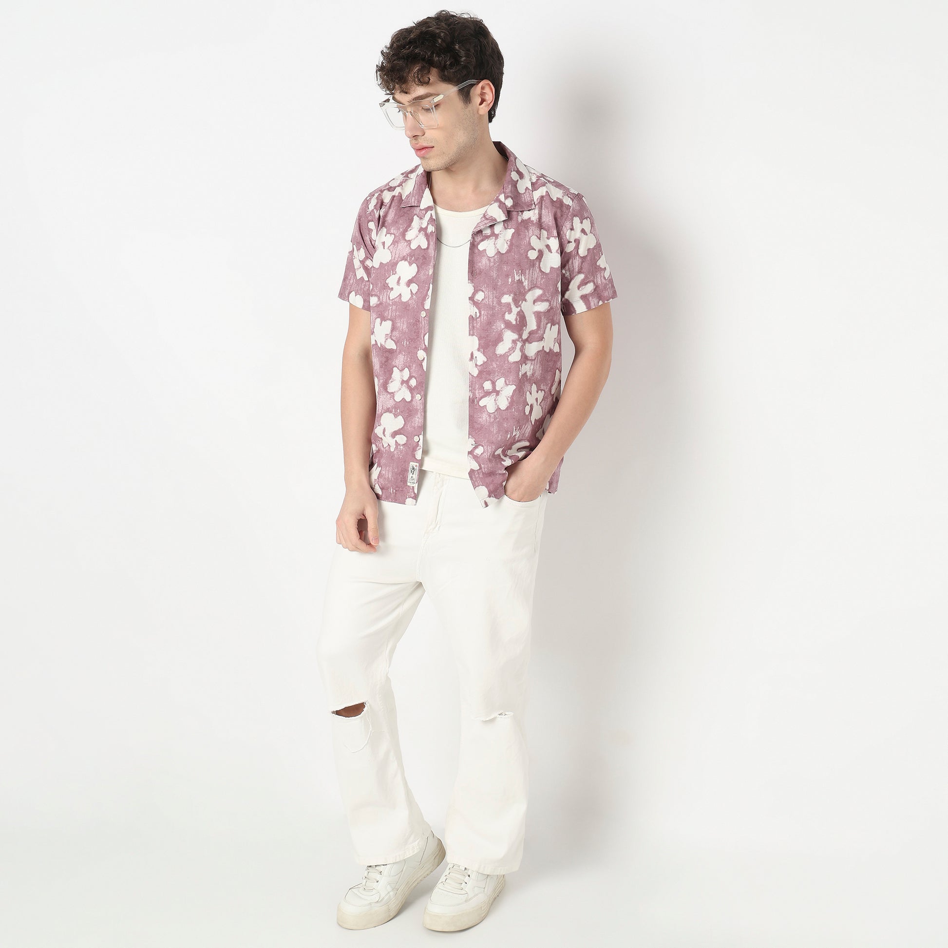 Cotton Printed Cuban Shirt