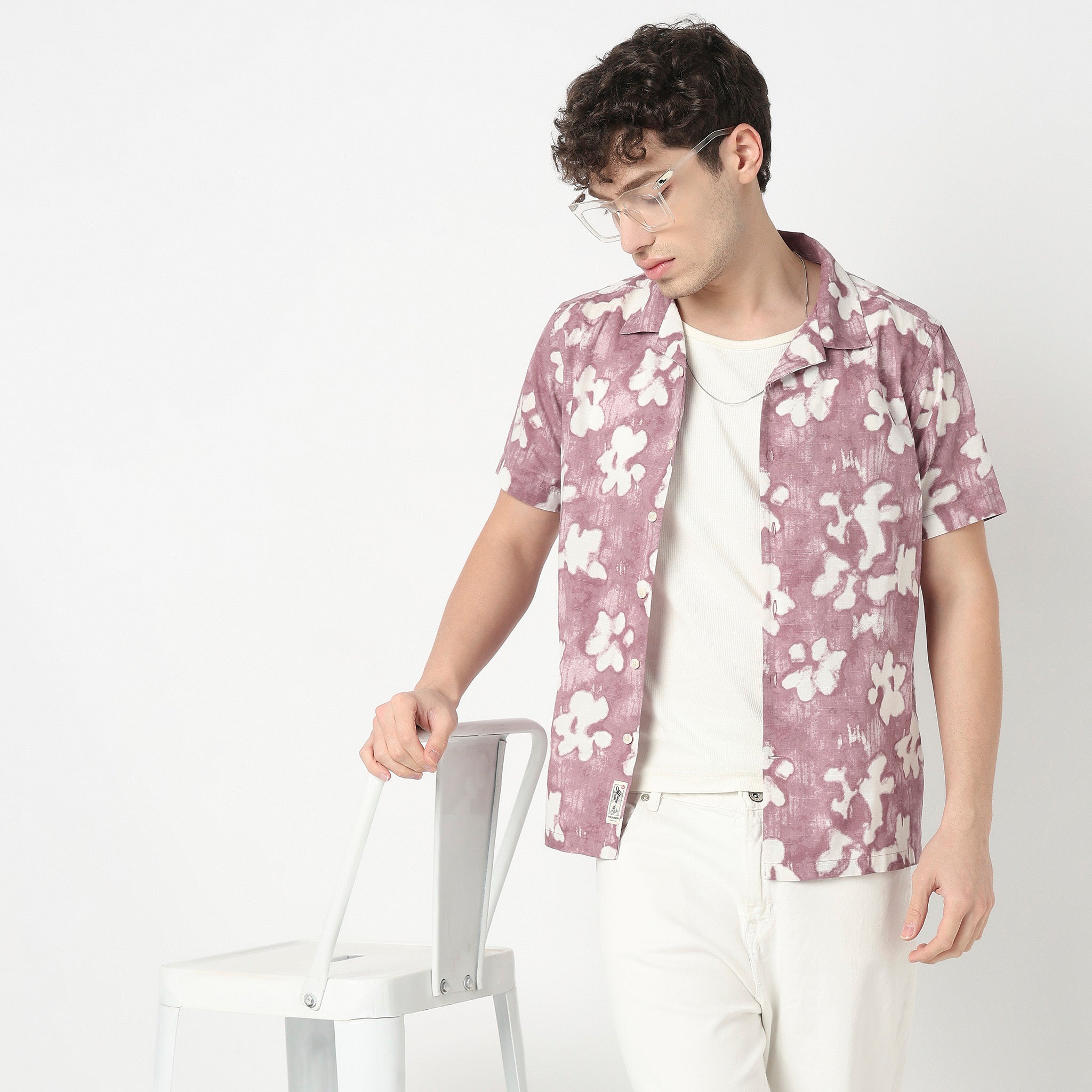 Cotton Printed Cuban Shirt