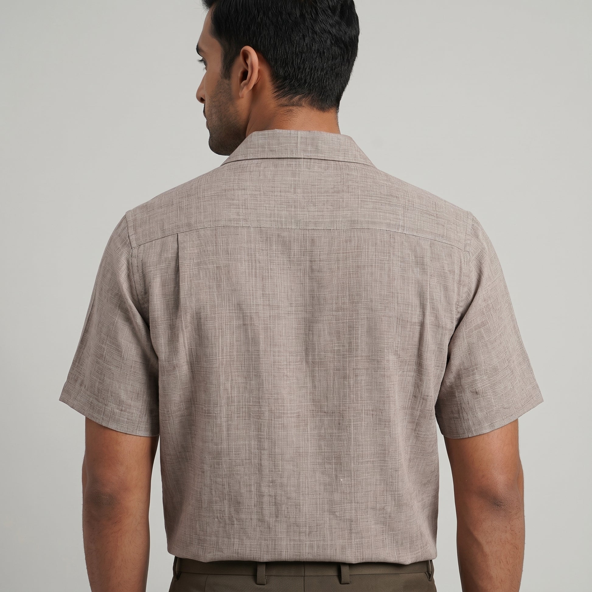Mens Solid Cuban Shirt