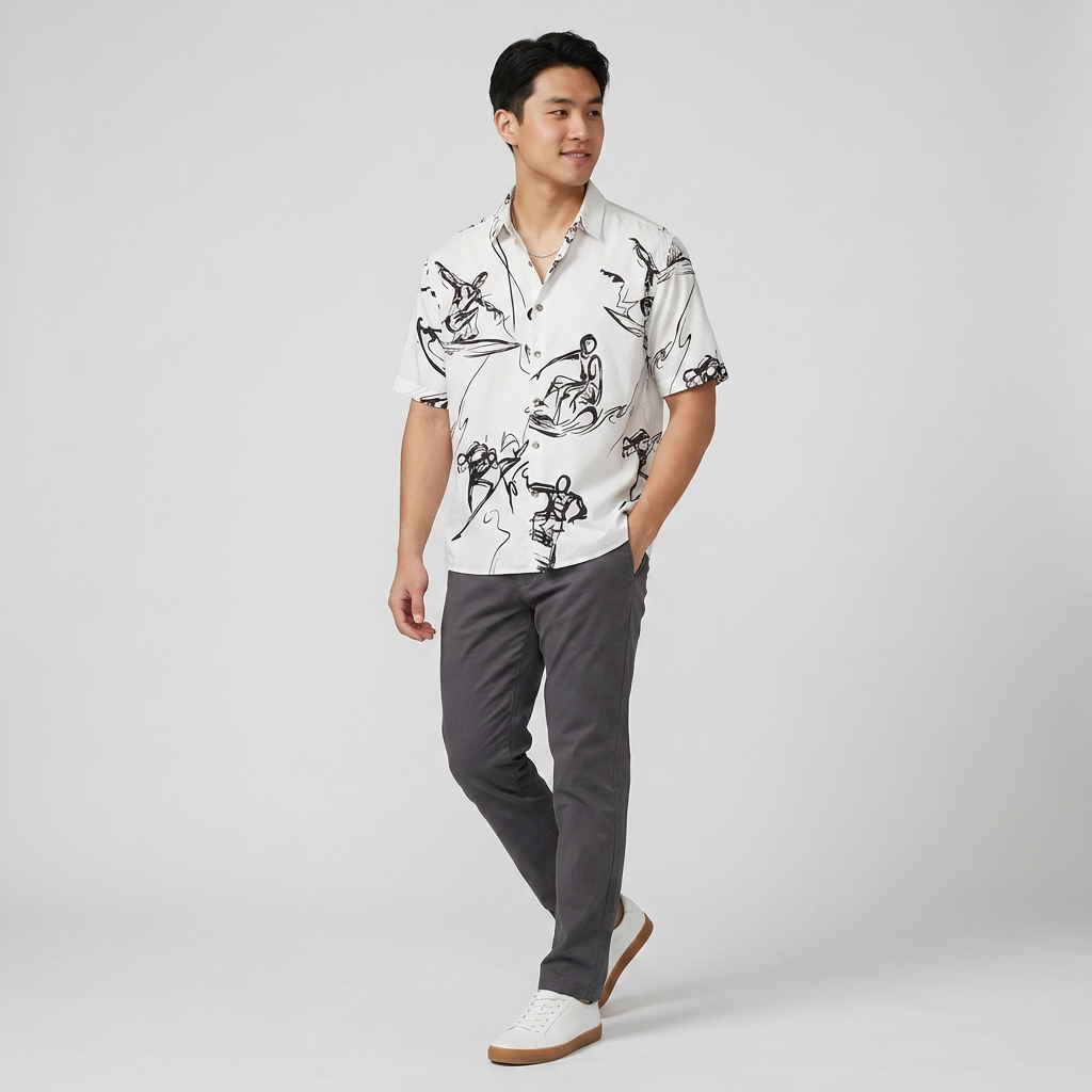 Cotton Printed Cuban Shirt