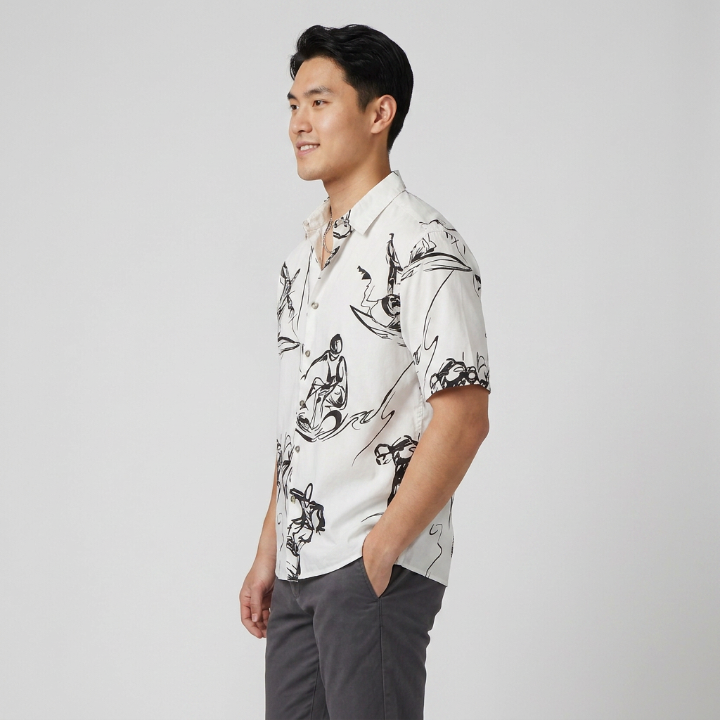 Cotton Printed Cuban Shirt
