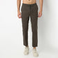 Regular Fit Solid Ankle Length Mid Rise Pants