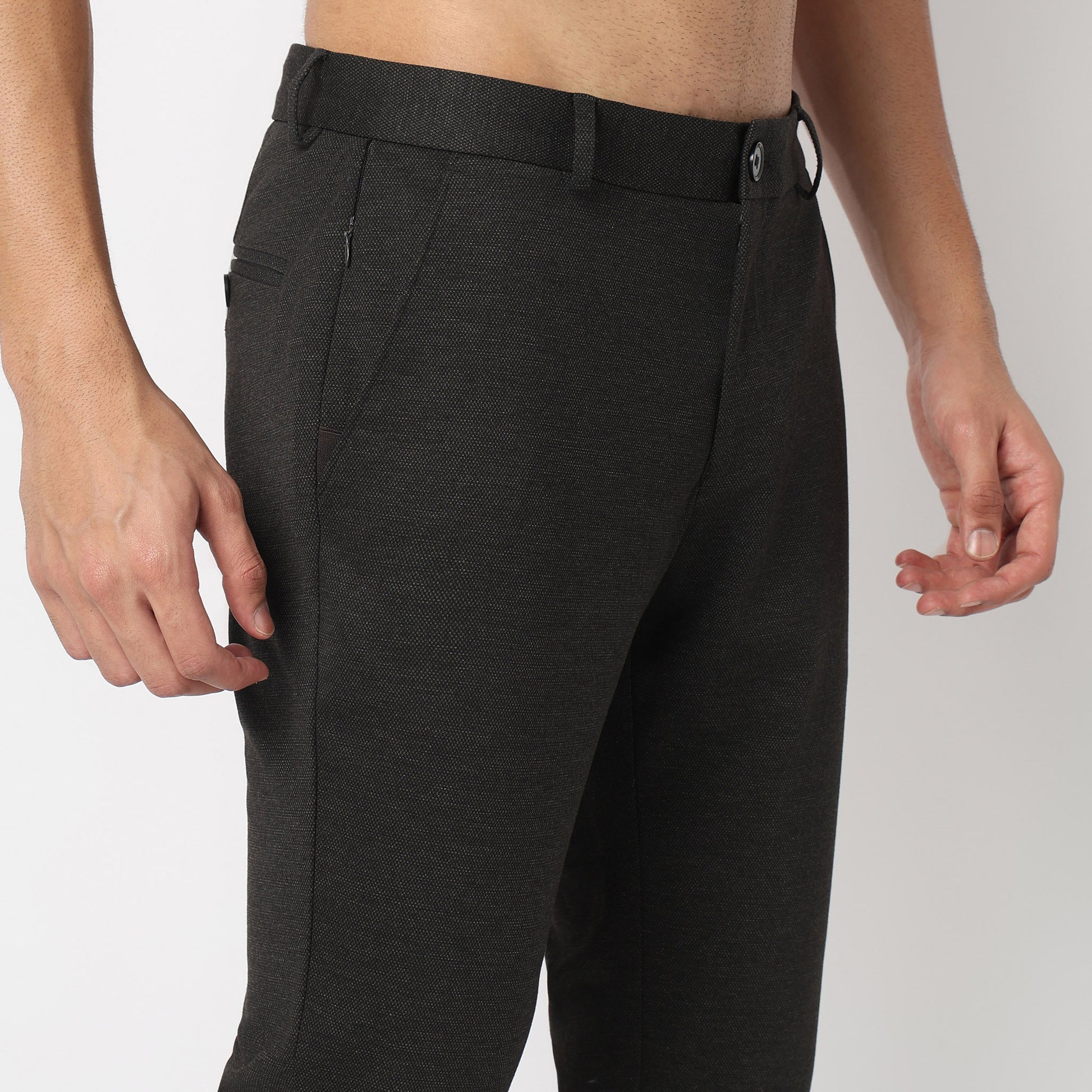 Crop Flex Pants - Ultra-Stretch Travel Friendly Crop Length With Secure Zip Pocket