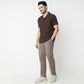 Regular Fit Solid Mid Rise Trousers