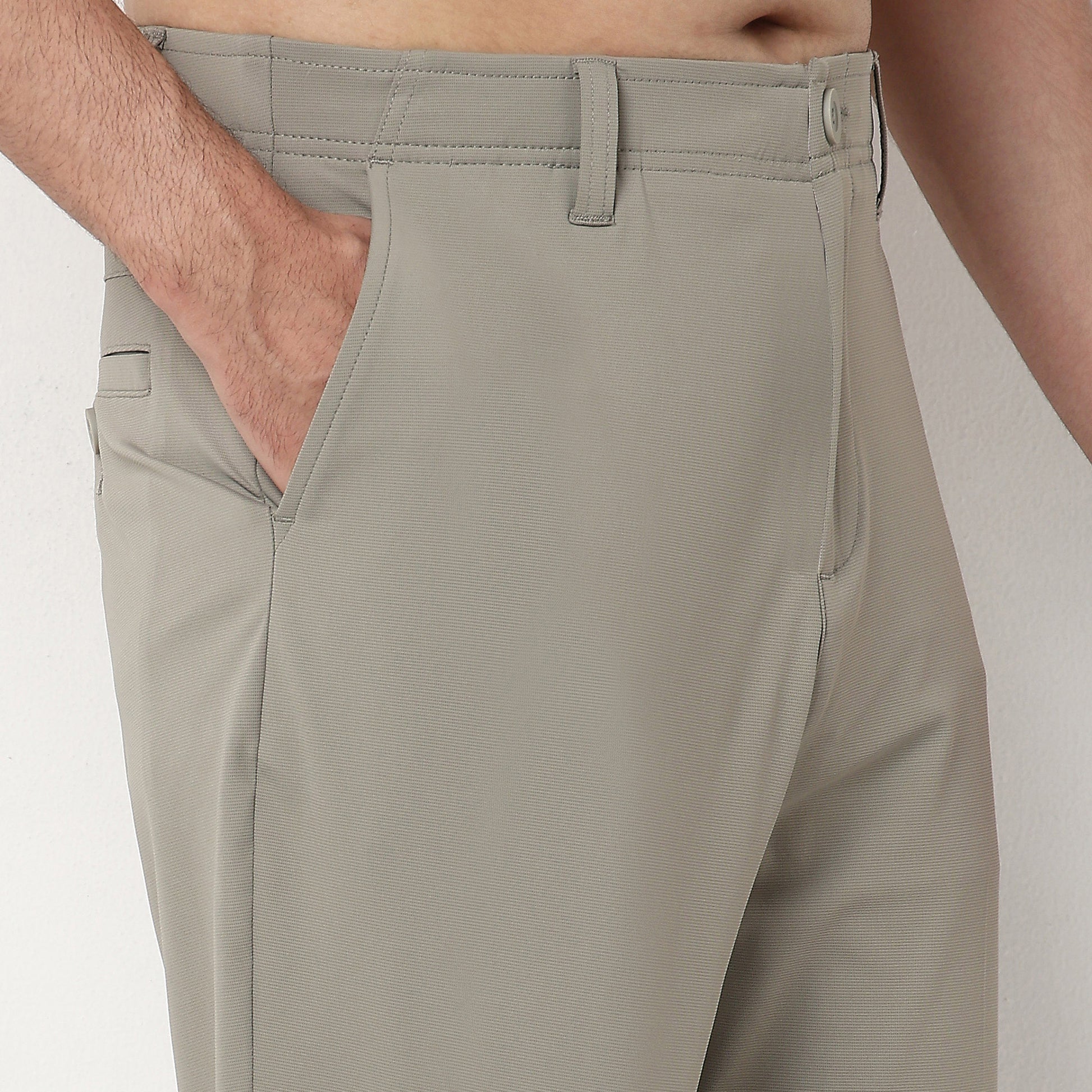 Polyester Elastane Ankle Length Pants