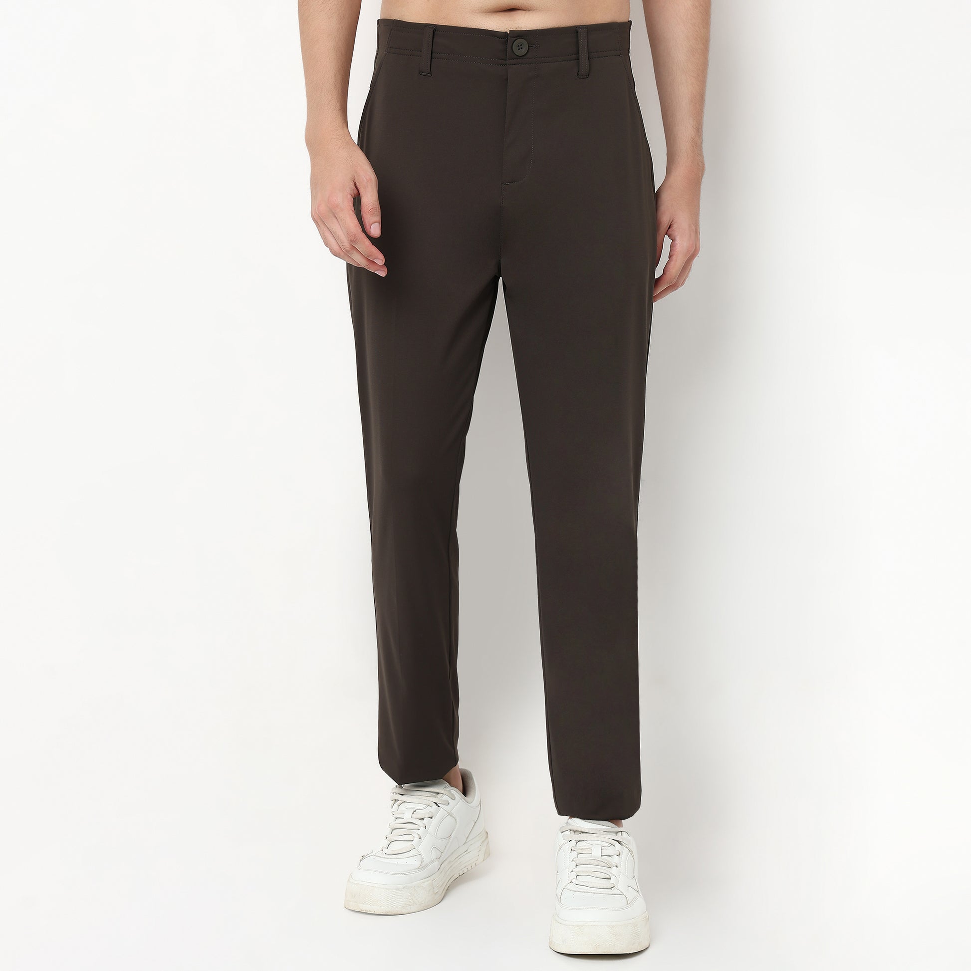 Polyester Elastane Ankle Length Pants