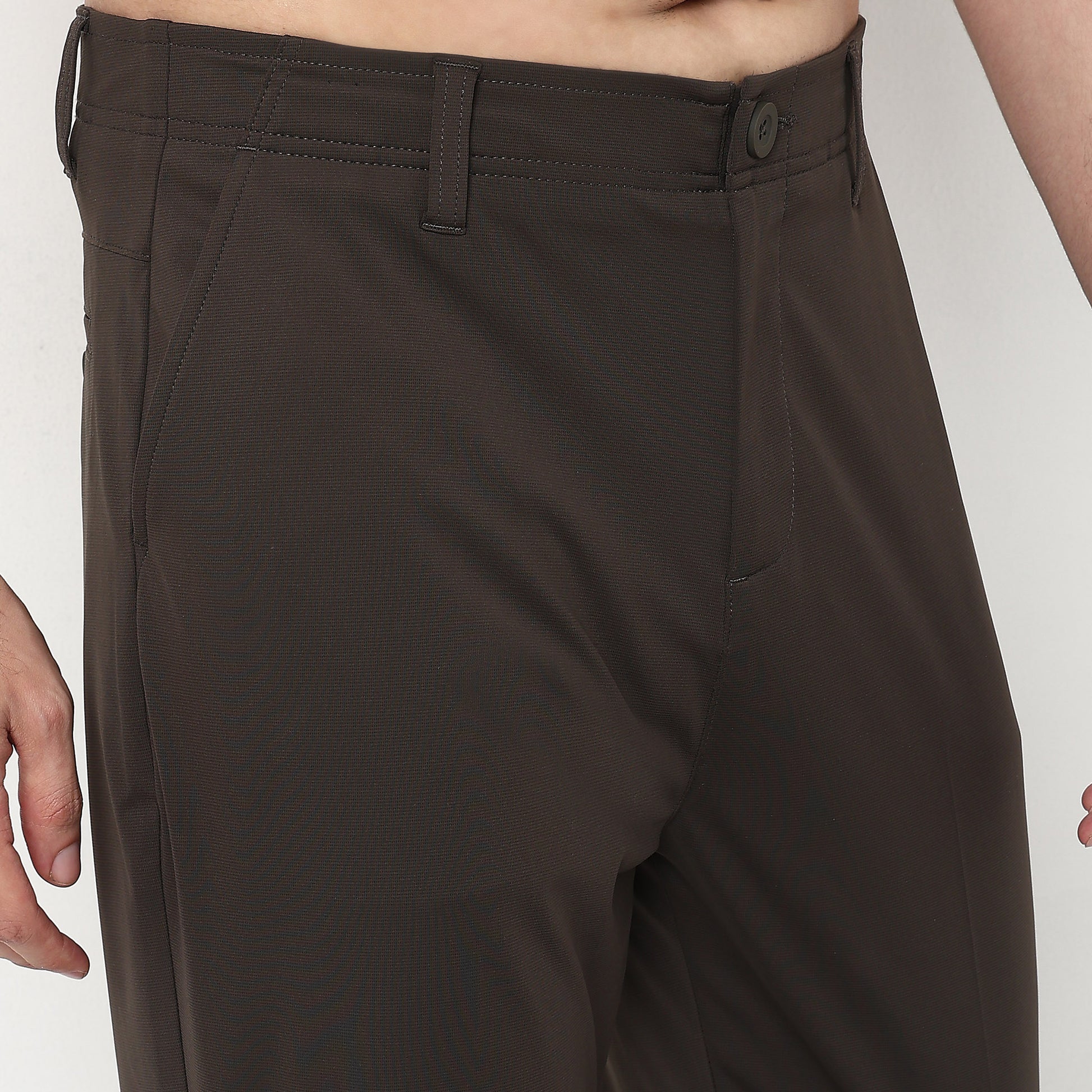 Polyester Elastane Ankle Length Pants