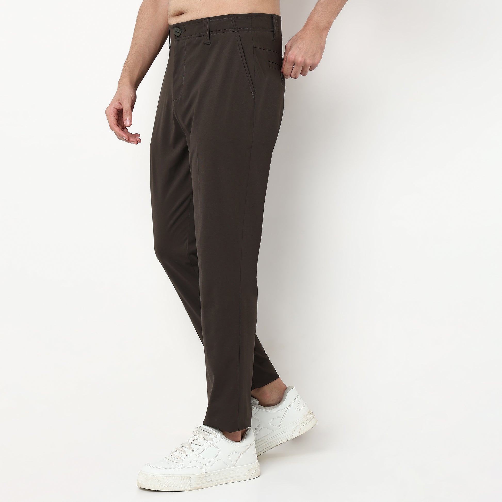 Polyester Elastane Ankle Length Pants