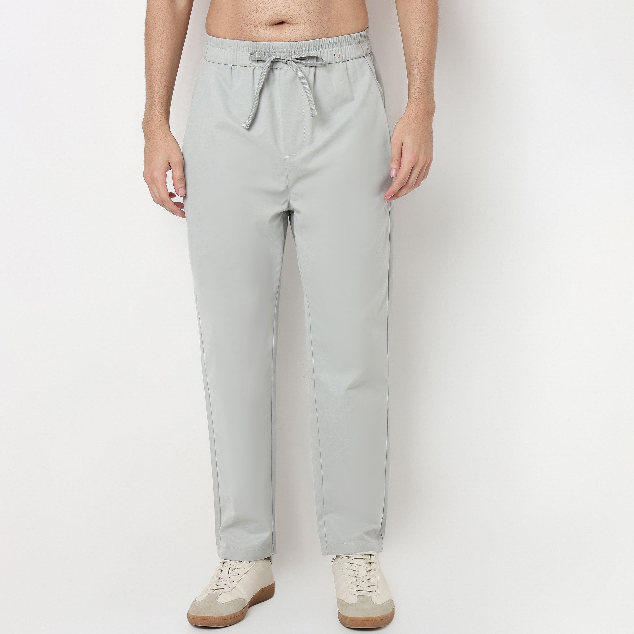 Buy Men Regular Fit Solid Ankle Length Mid Rise Pants  - Style Union