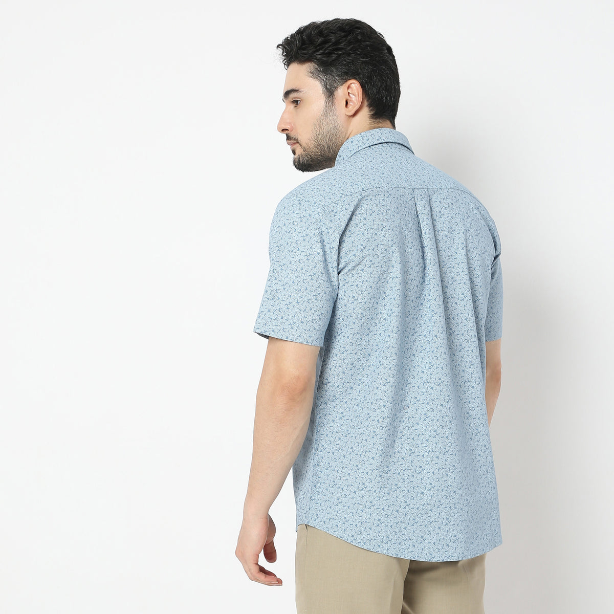 Regular Fit Printed Cambridge Shirt