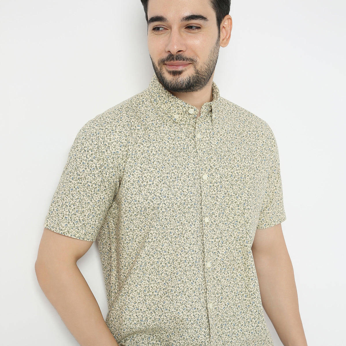 Regular Fit Printed Cambridge Shirt