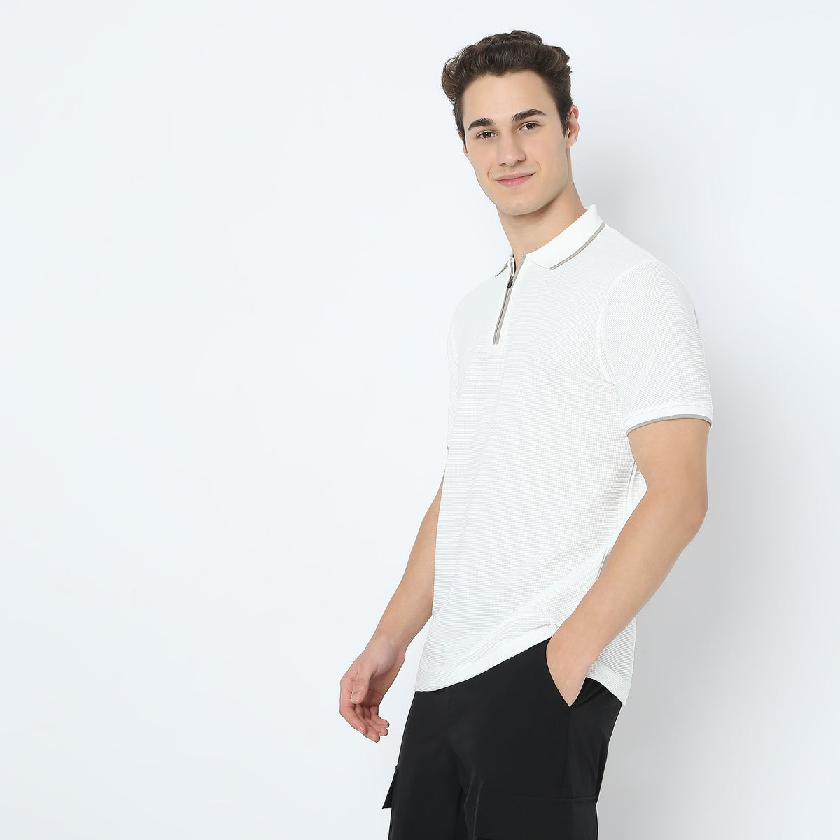 Structured Modern Smart Polo T-Shirt