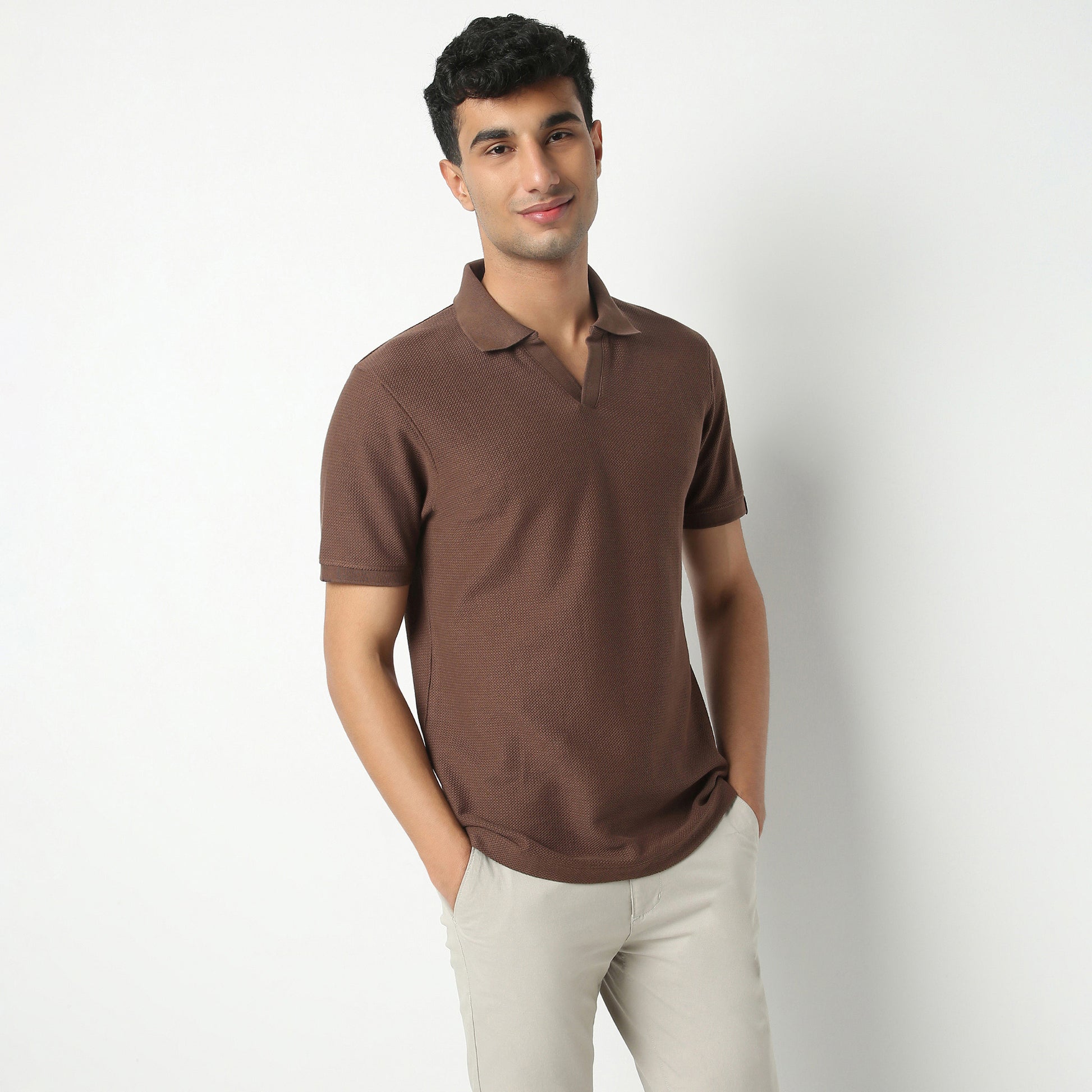 Jacquard Island Polo T-Shirt