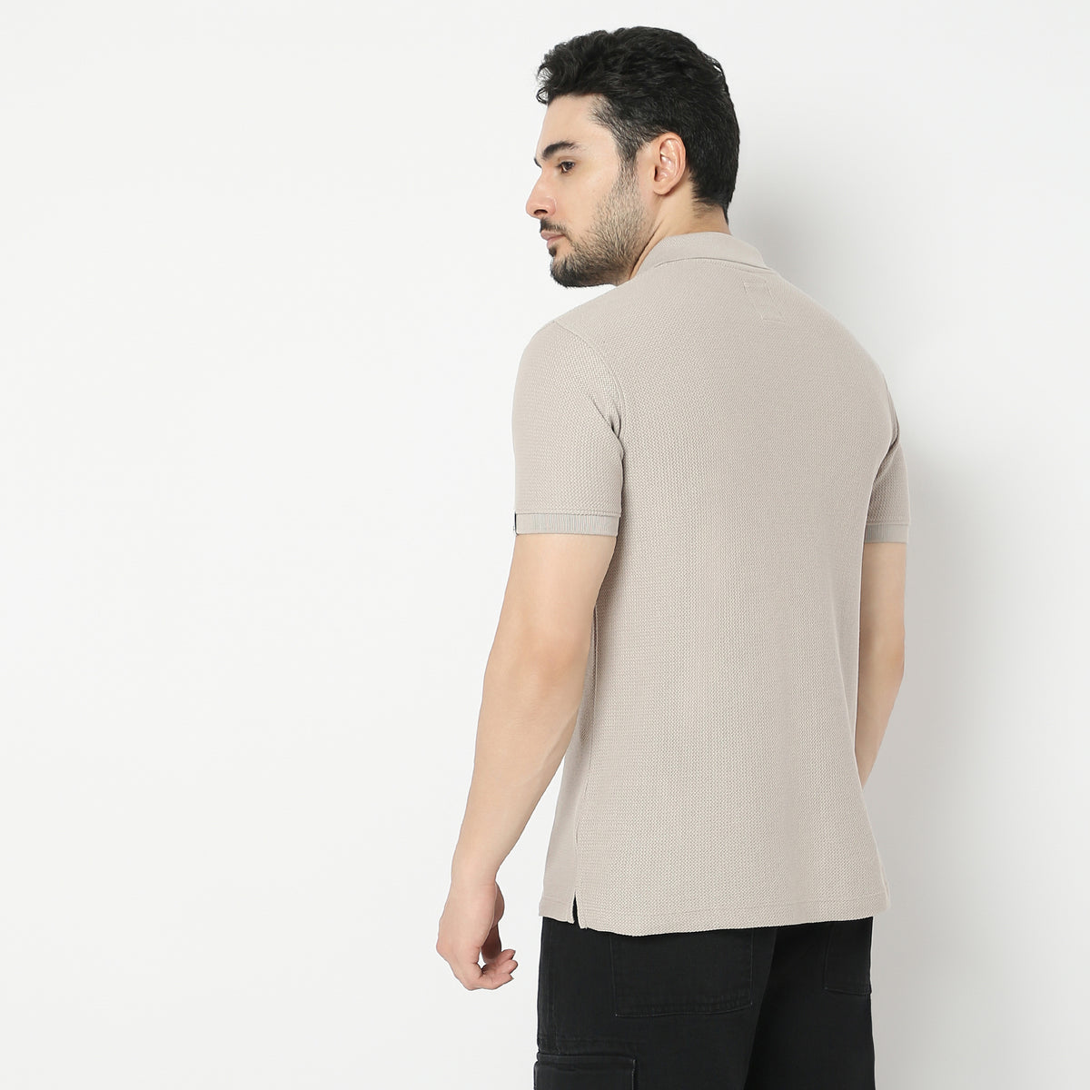 Regular Fit Jacquard Polo T-Shirt