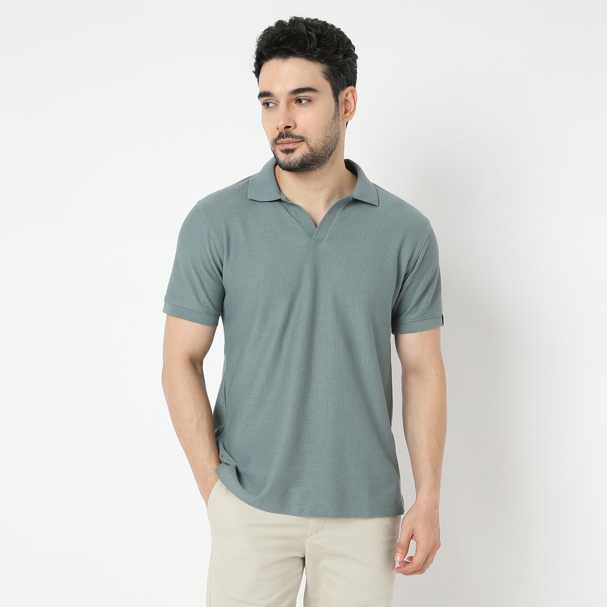 Jacquard Island Polo T-Shirt